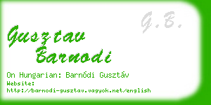 gusztav barnodi business card