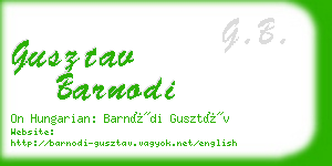 gusztav barnodi business card